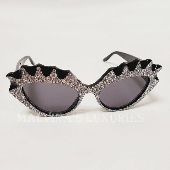 GUCCI SUNGLASSES GG0781S HOLLYWOOD FOREVER CRYSTAL CAT EYE ACETATE $1,200 main image 9
